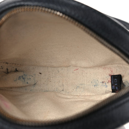 Gucci Velvet Calfskin GG Monogram Round Shoulder Bag Blue Beige 5 of 9