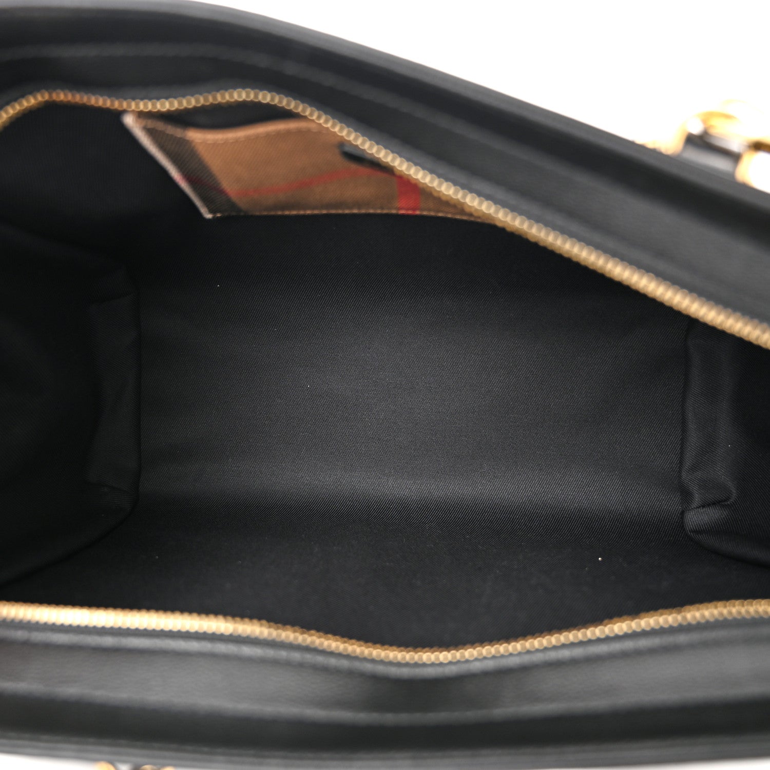 Burberry Calfskin Mega Check Small Banwell Tote Black 5 of 10