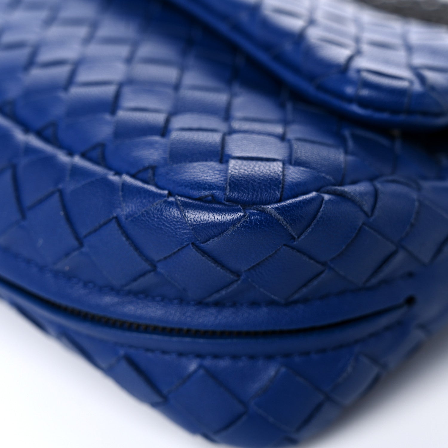 Bottega Veneta Nappa Intrecciato Small Chain Crossbody Cobalt 7 of 13