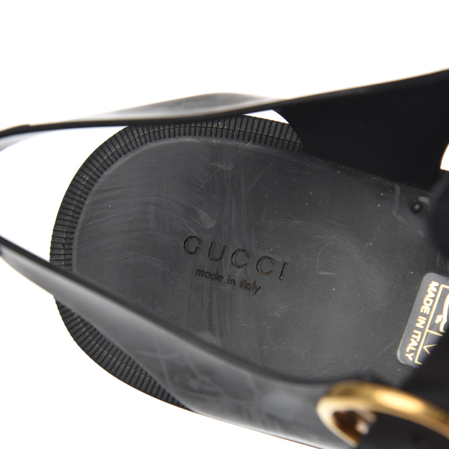 Rubber Crystal Womens Buckle Strap Sandals 37 Black