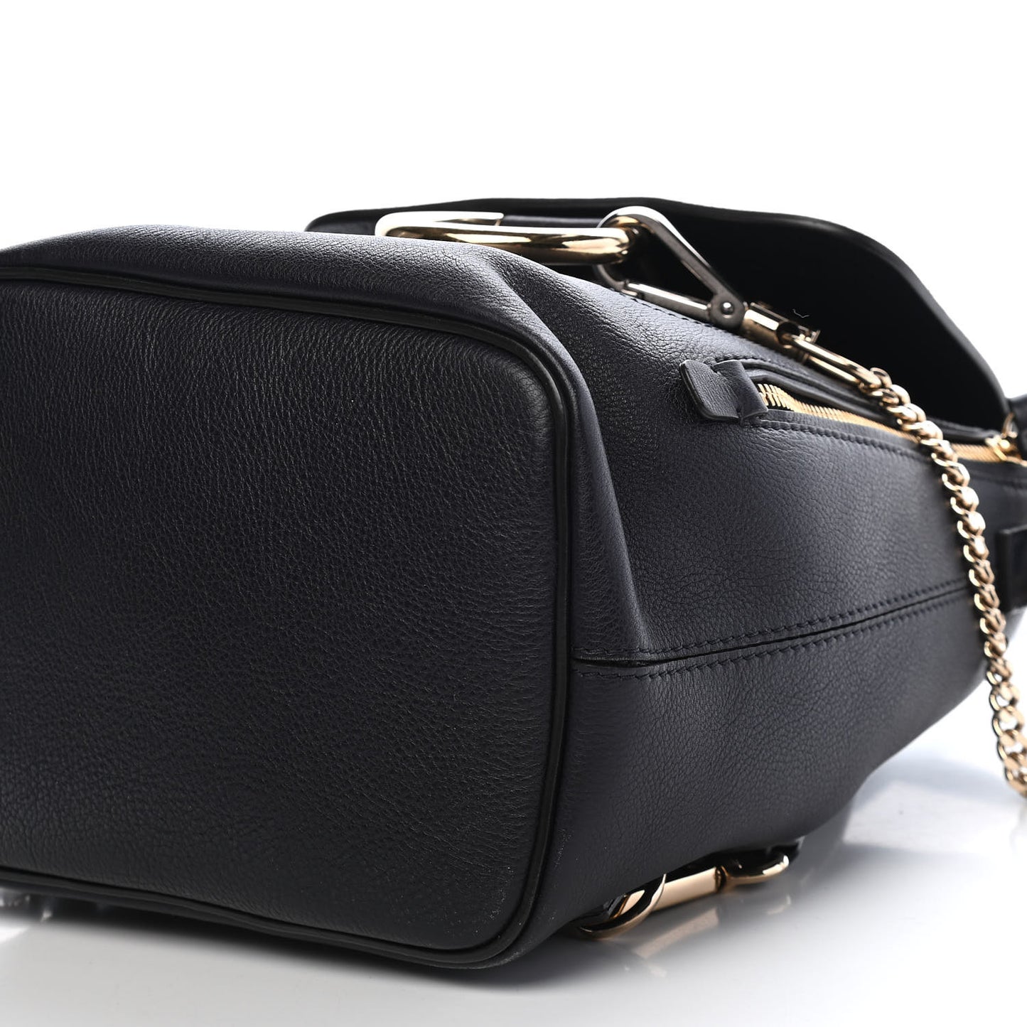 Suede Calfskin Small Faye Backpack Black