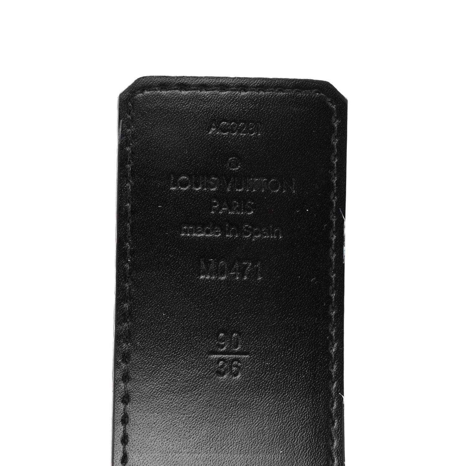 Louis Vuitton Calfskin Monogram Eclipse LV Montana Belt 3 of 5