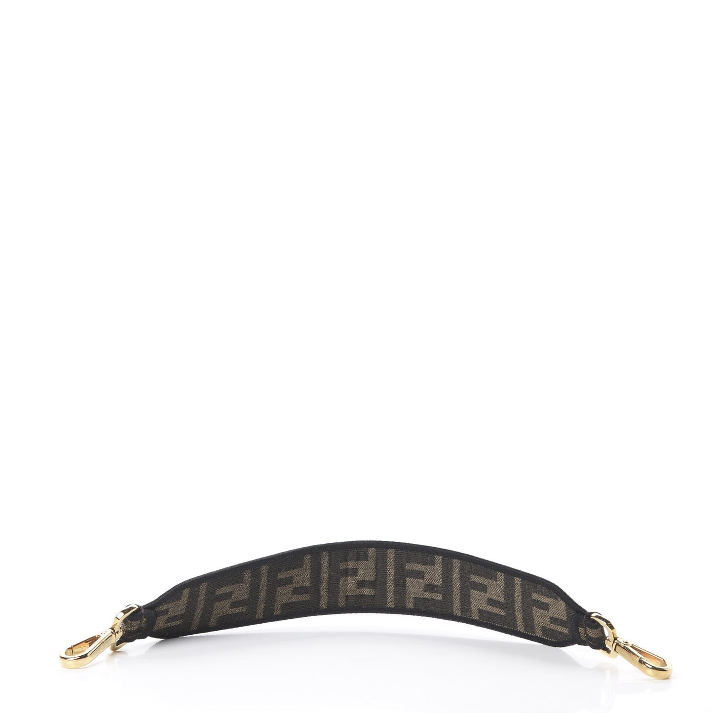 Fabric Jacquard FF 1974 Logo Threaded Edge Mini Strap You Tobacco Moro Black