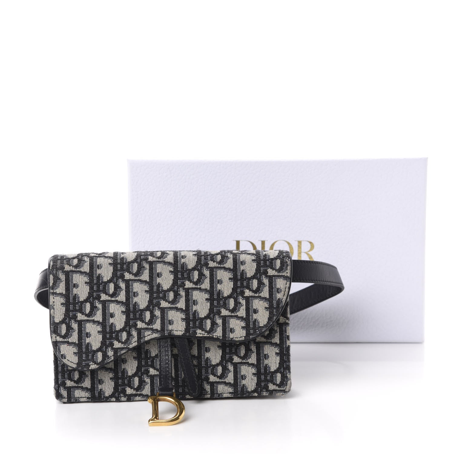 Christian Dior Oblique Saddle Belt Bag Blue 12 of 12