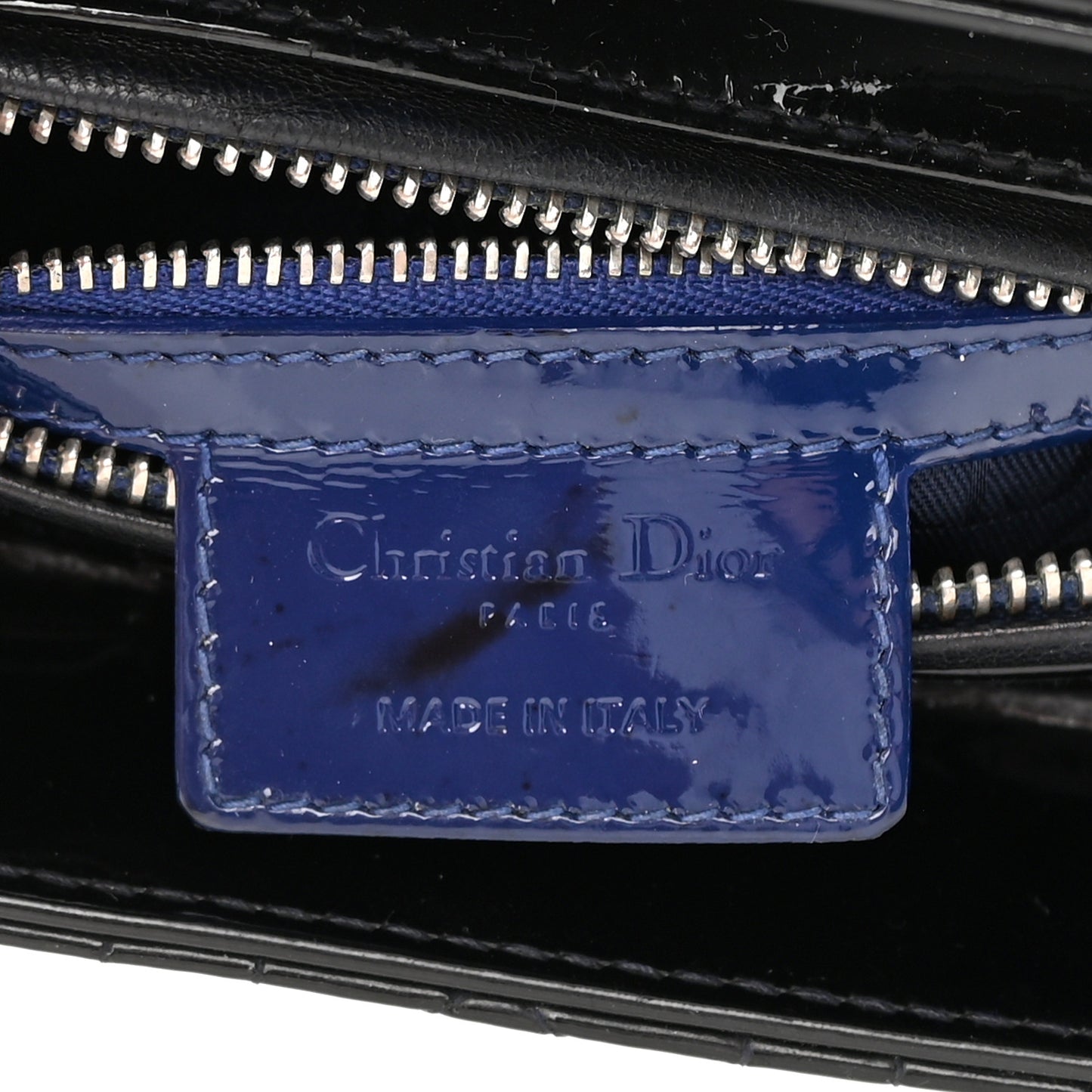Patent Cannage Medium Lady Dior Black