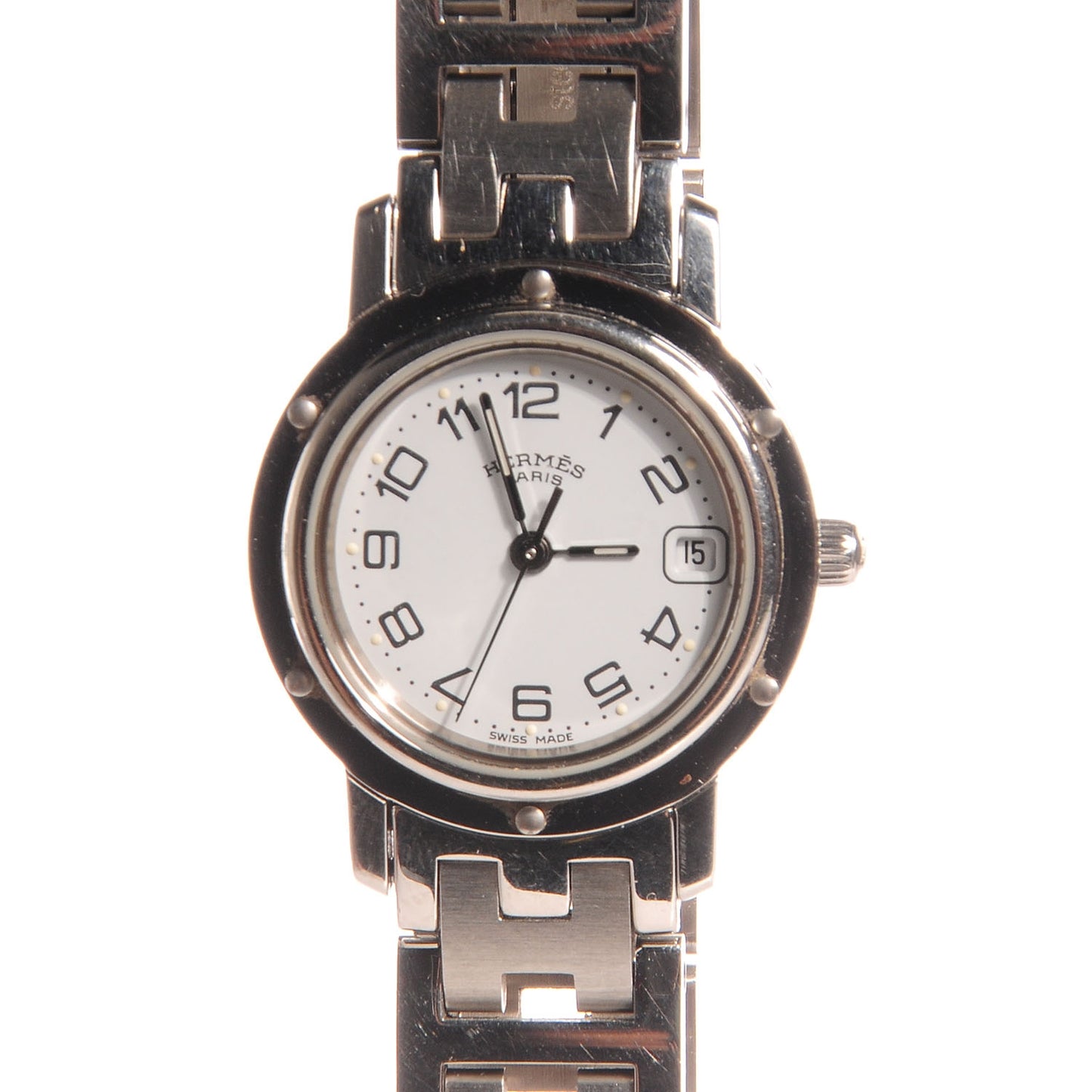 Stainless Steel 24mm Clipper Quartz Watch White