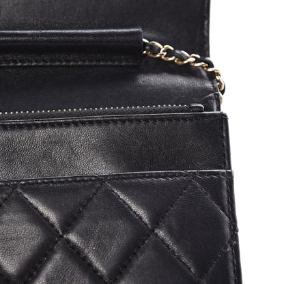 Chanel Lambskin Quilted Golden Class Wallet on Chain WOC Black 14 of 16