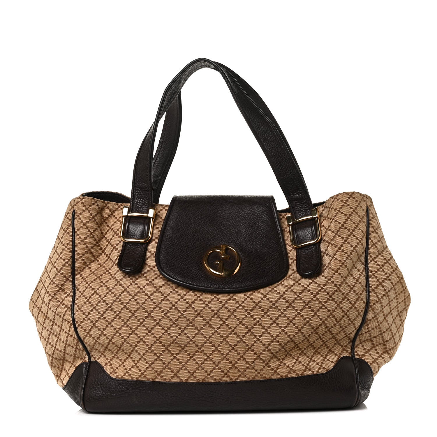 Gucci Diamante Medium 1973 Tote Beige Ebony 1 of 10