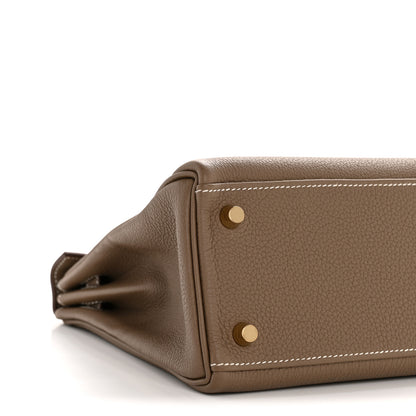 Hermes Togo Kelly Retourne 25 Etoupe 9 of 11