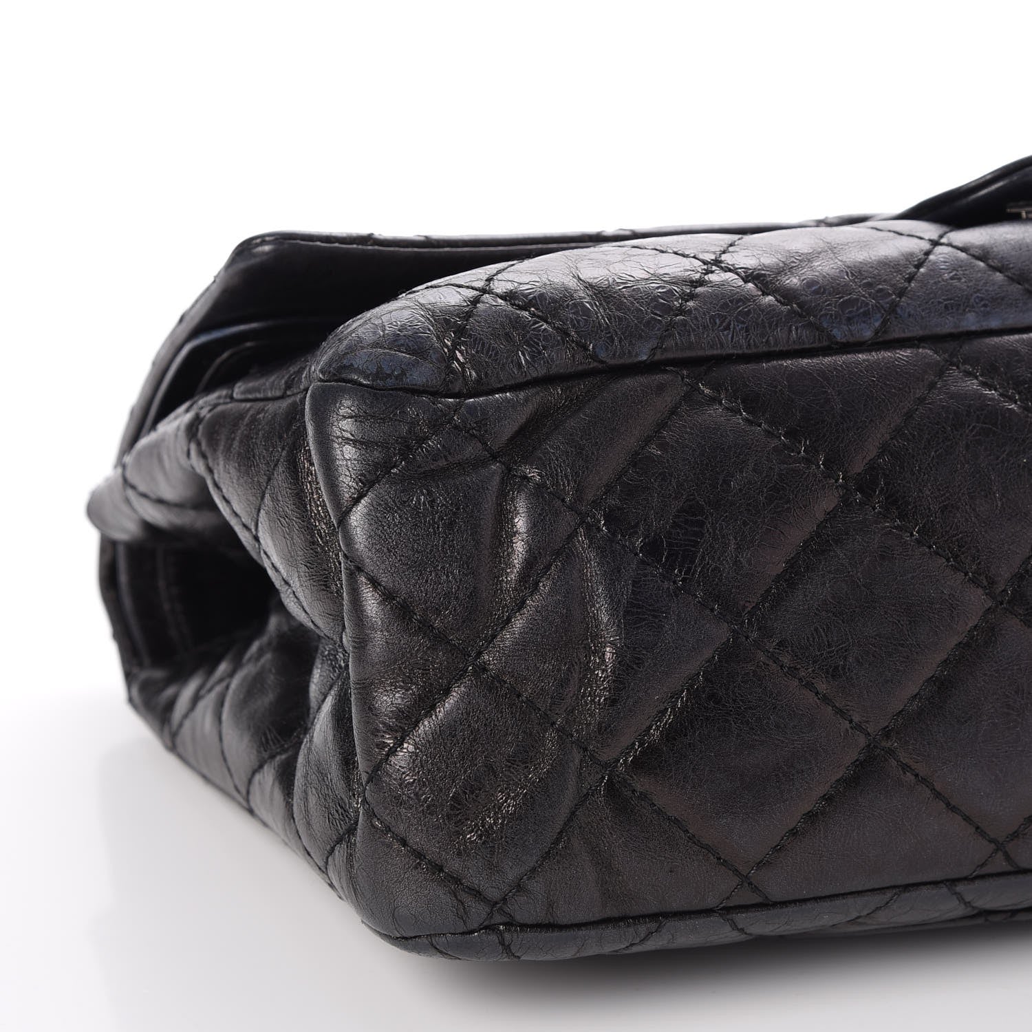 Chanel Metallic Aged Calfskin Quilted 2.55 Reissue 227 Flap Black 10 of 12