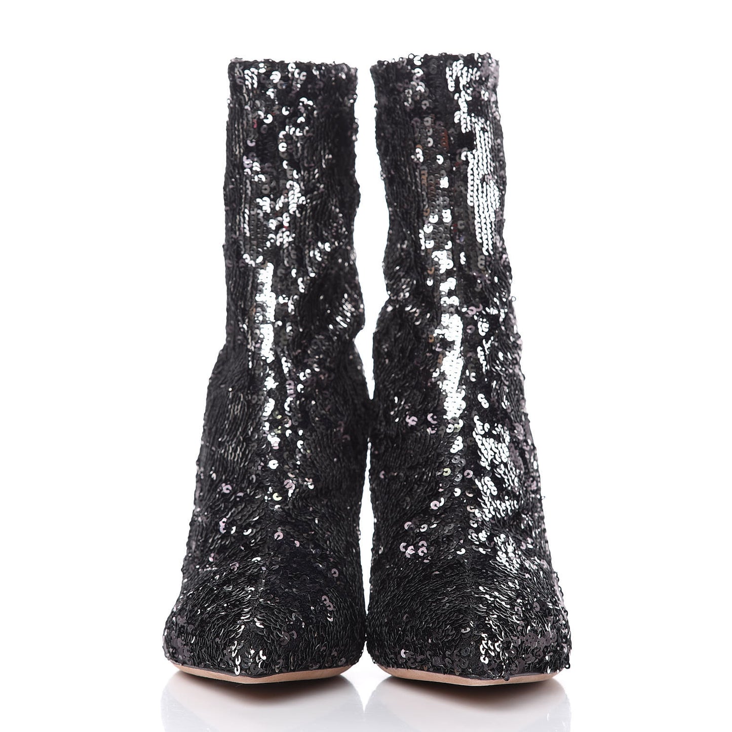 Sequin Ankle Boots 37 Silver