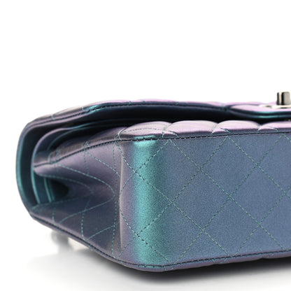 Chanel Iridescent Lambskin Quilted Medium Double Flap Turquoise 9 of 10