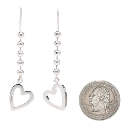 Gucci Sterling Silver Heart Drop Earrings 2 of 6