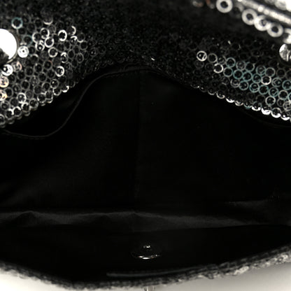 Chanel Sequin East West Flap Dark Silver 5 of 11