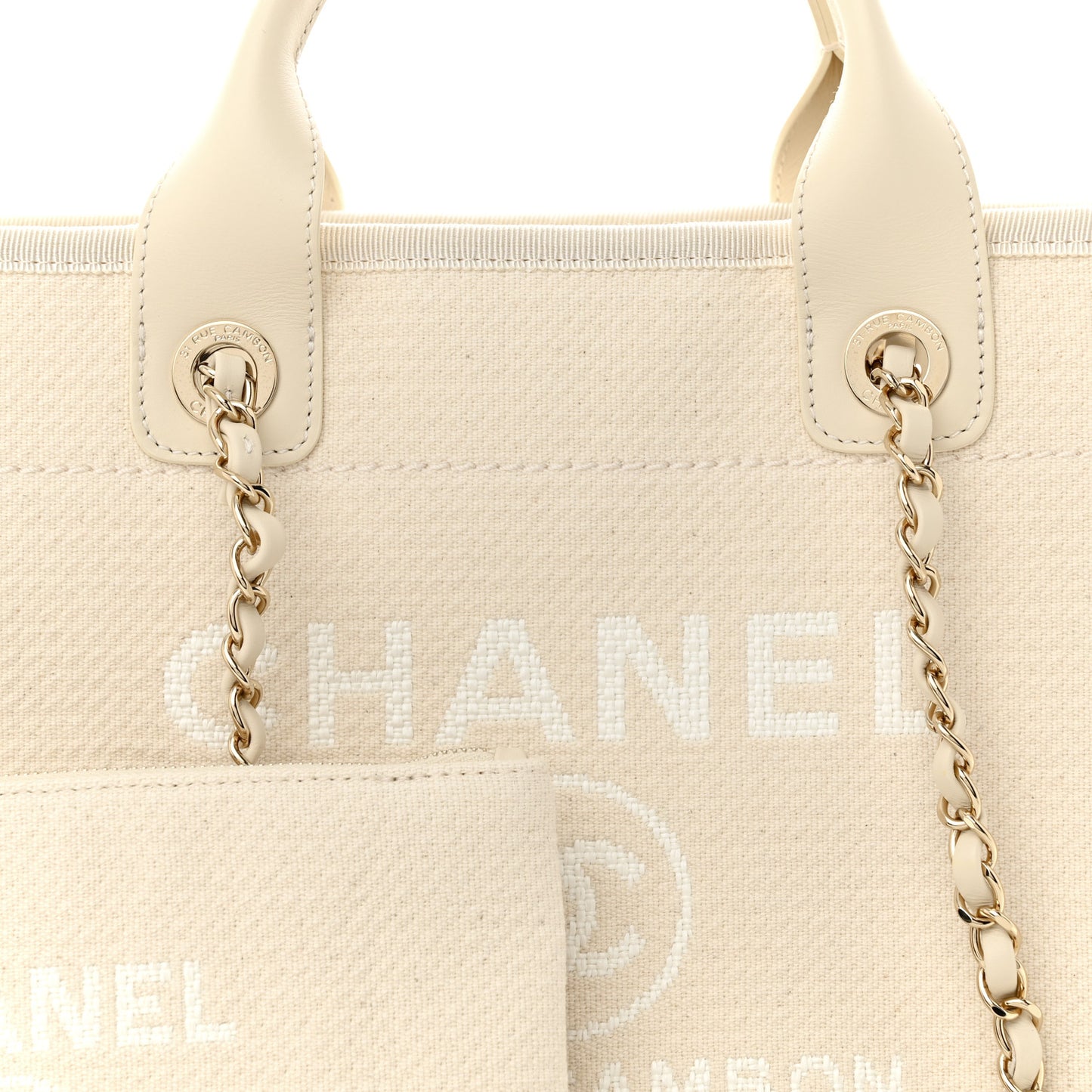 Mixed Fibers Small Deauville Tote White