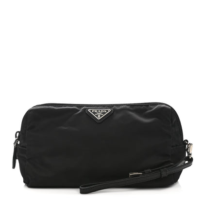 Prada Tessuto Nylon Saffiano Wristlet Black 1 of 7