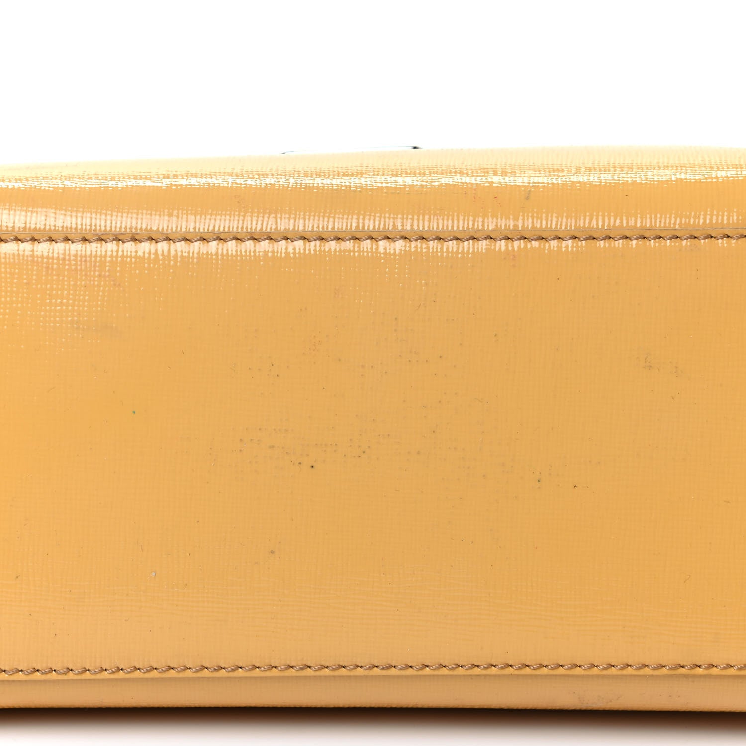Fendi Vitello Vernice Camoscio Petite 2Jours Tote Alchemy Yellow 10 of 11