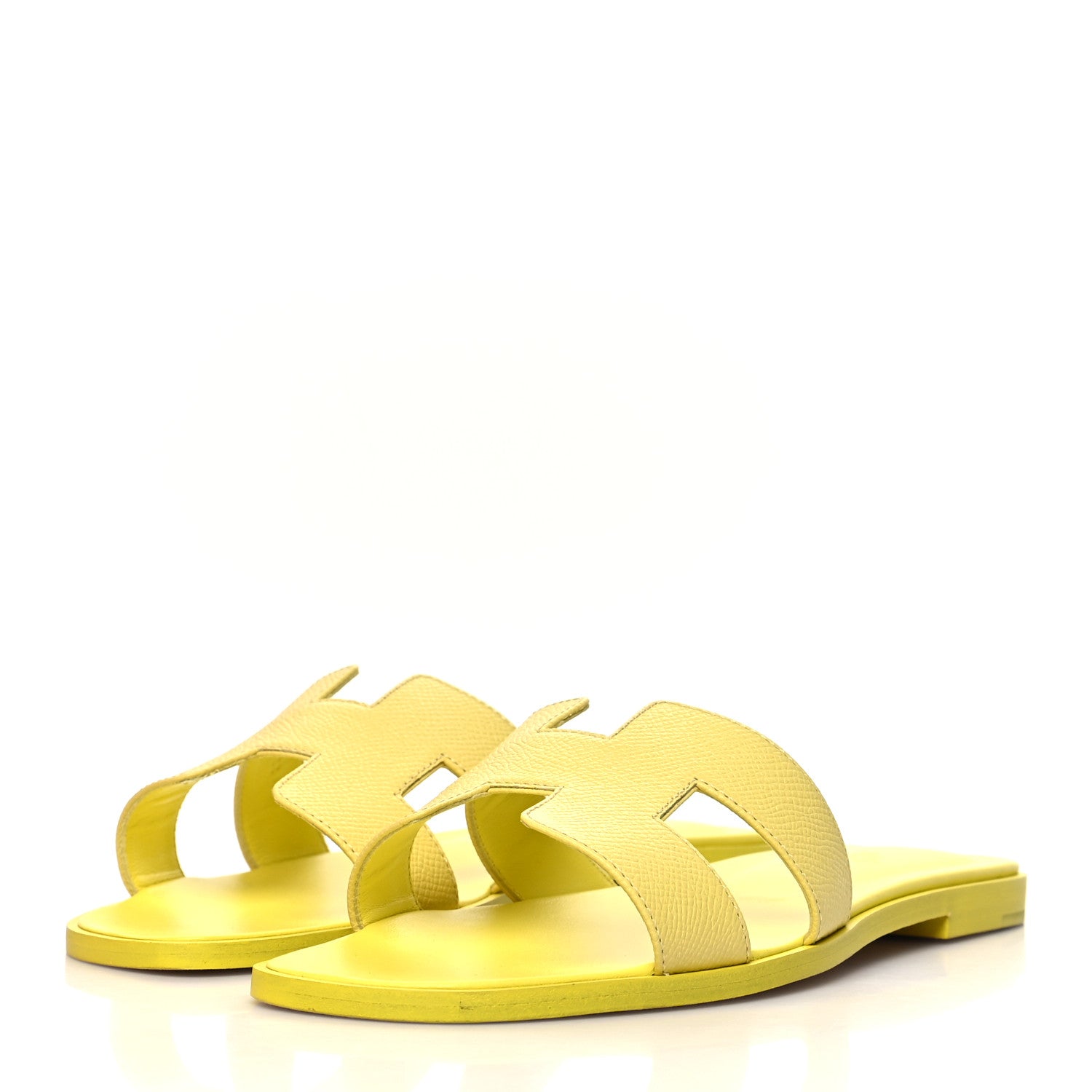 Hermes Epsom Oran Sandals 39.5 Jaune Curcuma 3 of 9