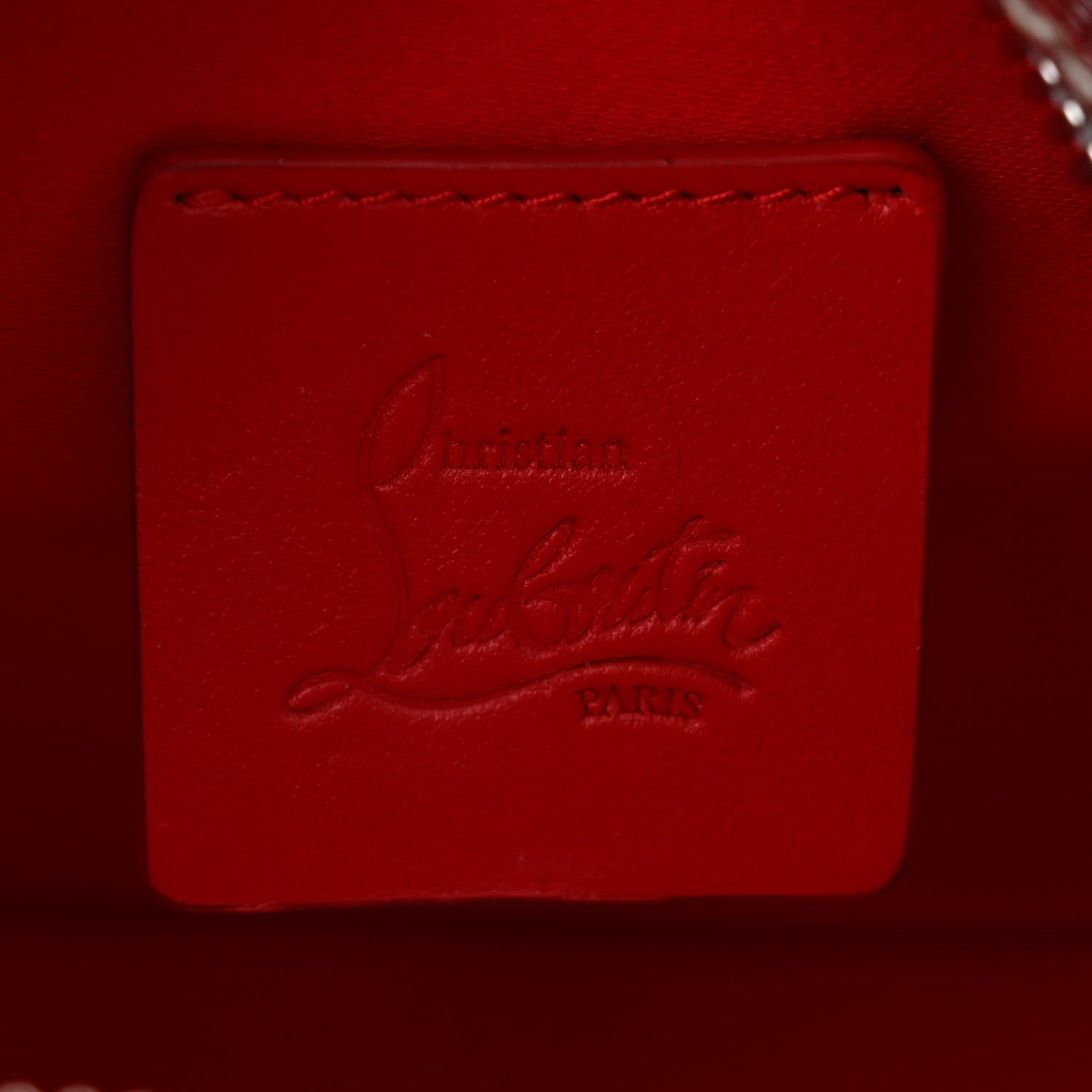 Christian Louboutin Calfskin Paris Nano Collage Marie Jane Tote Silver 6 of 10