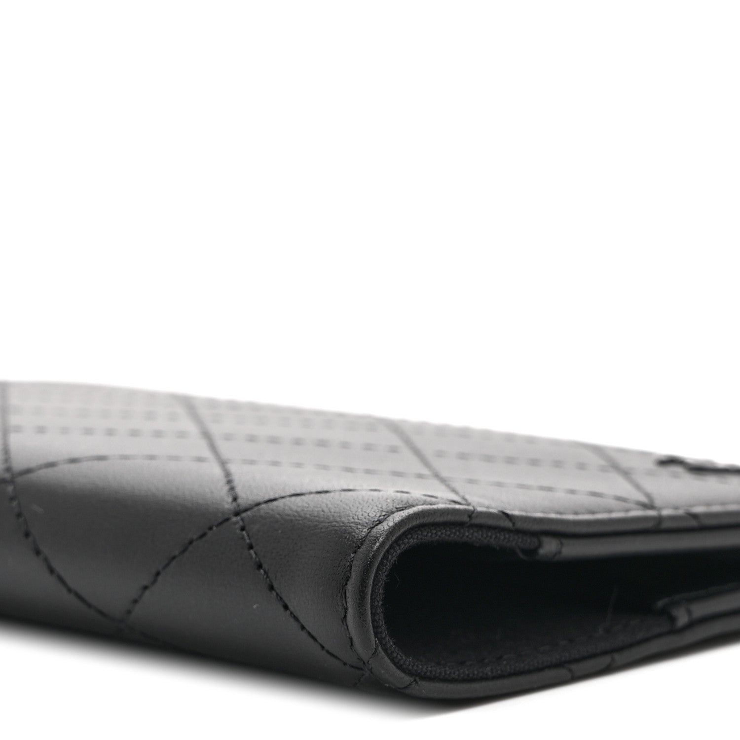 Chanel Grained Calfskin Quilted Passport Holder Wallet So Black 8 of 10