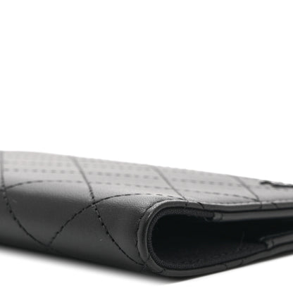 Chanel Grained Calfskin Quilted Passport Holder Wallet So Black 8 of 10