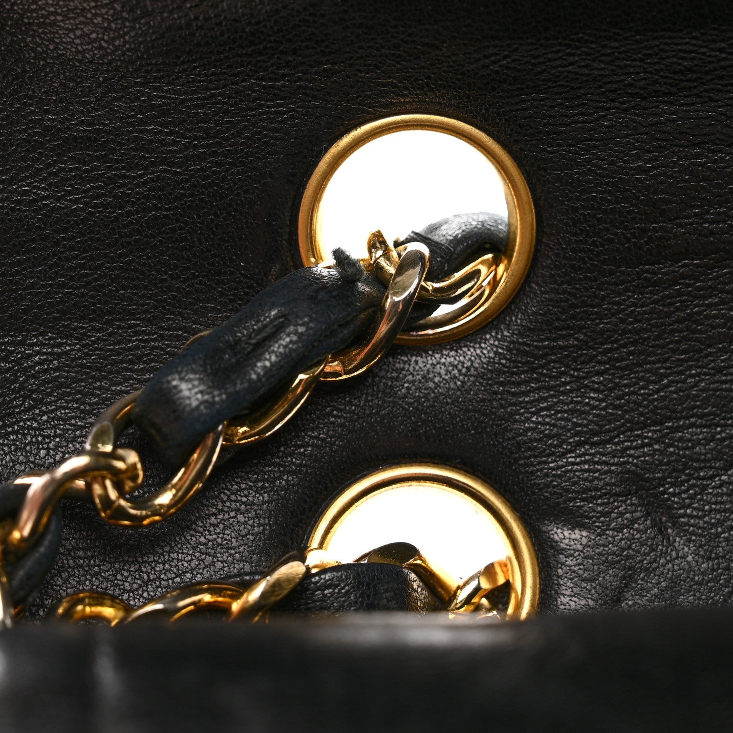 Chanel Lambskin Quilted Medium Double Flap Black 15 of 15