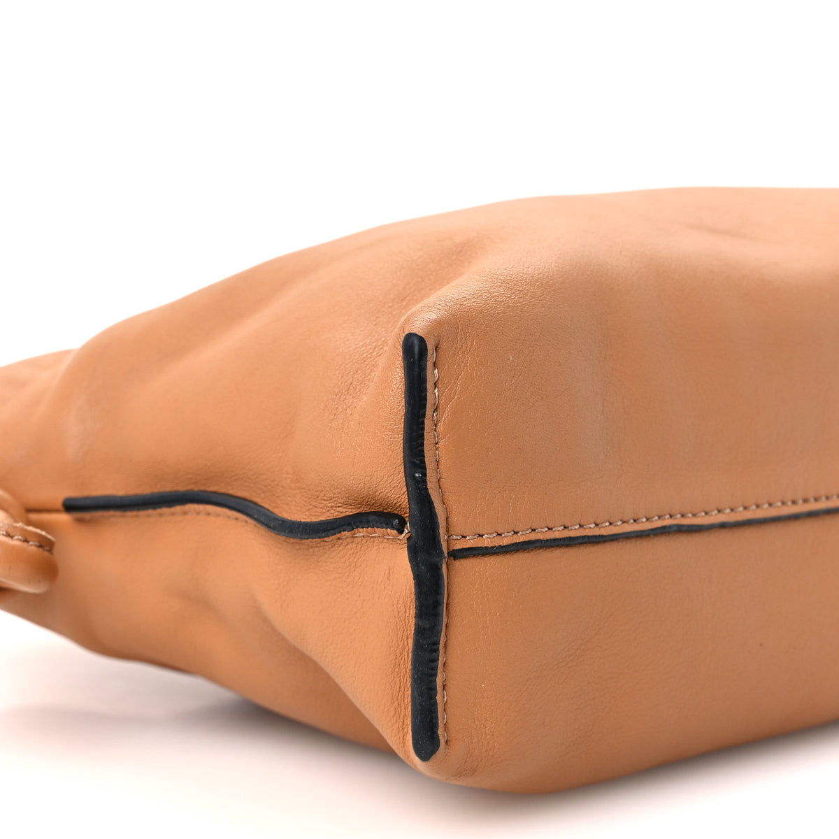Calfskin Mini Flamenco Knot Clutch Warm Desert