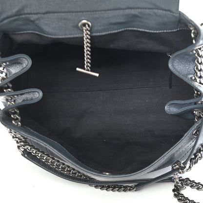 Saint Laurent Vintage Lambskin Chevron Monogram Medium Nolita Dark Smog 5 of 9