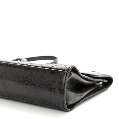 Chanel Crumpled Grained Calfskin Medium CC Crave Flap Black 10 of 11