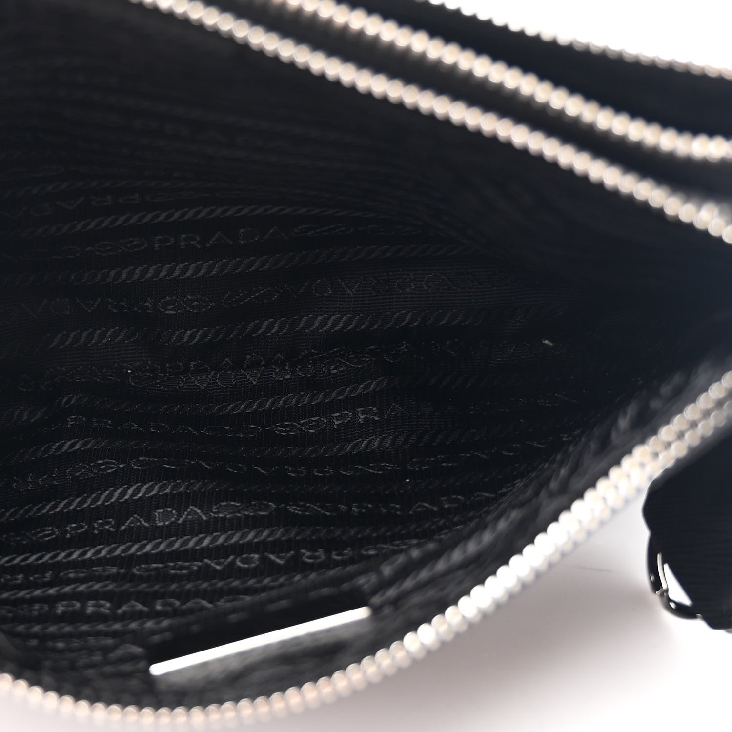 Prada Re-Nylon Saffiano Re-Edition 2000 Double Zip Crossbody Bag Black 6 of 10