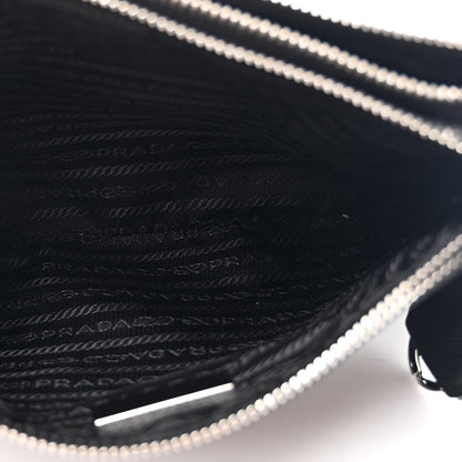Prada Re-Nylon Saffiano Re-Edition 2000 Double Zip Crossbody Bag Black 6 of 10