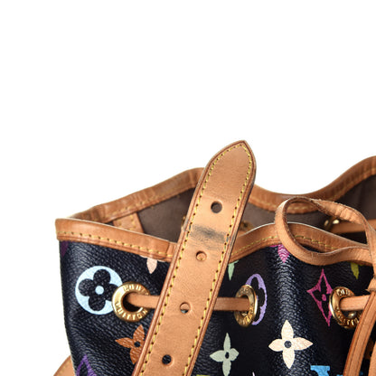 Louis Vuitton Monogram Multicolor Petit Noe Black 8 of 9