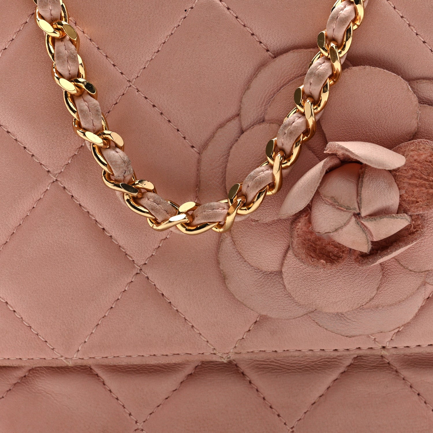 Chanel Lambskin Camellia Mini Flap Pink 7 of 9