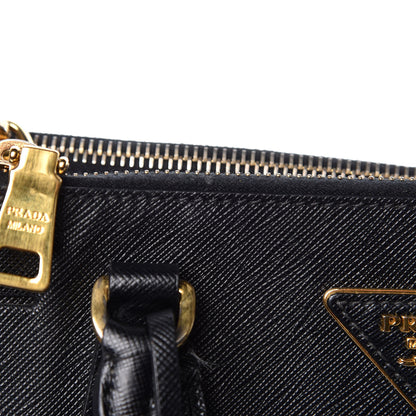 Prada Saffiano Small Galleria Double Zip Tote Black 10 of 19