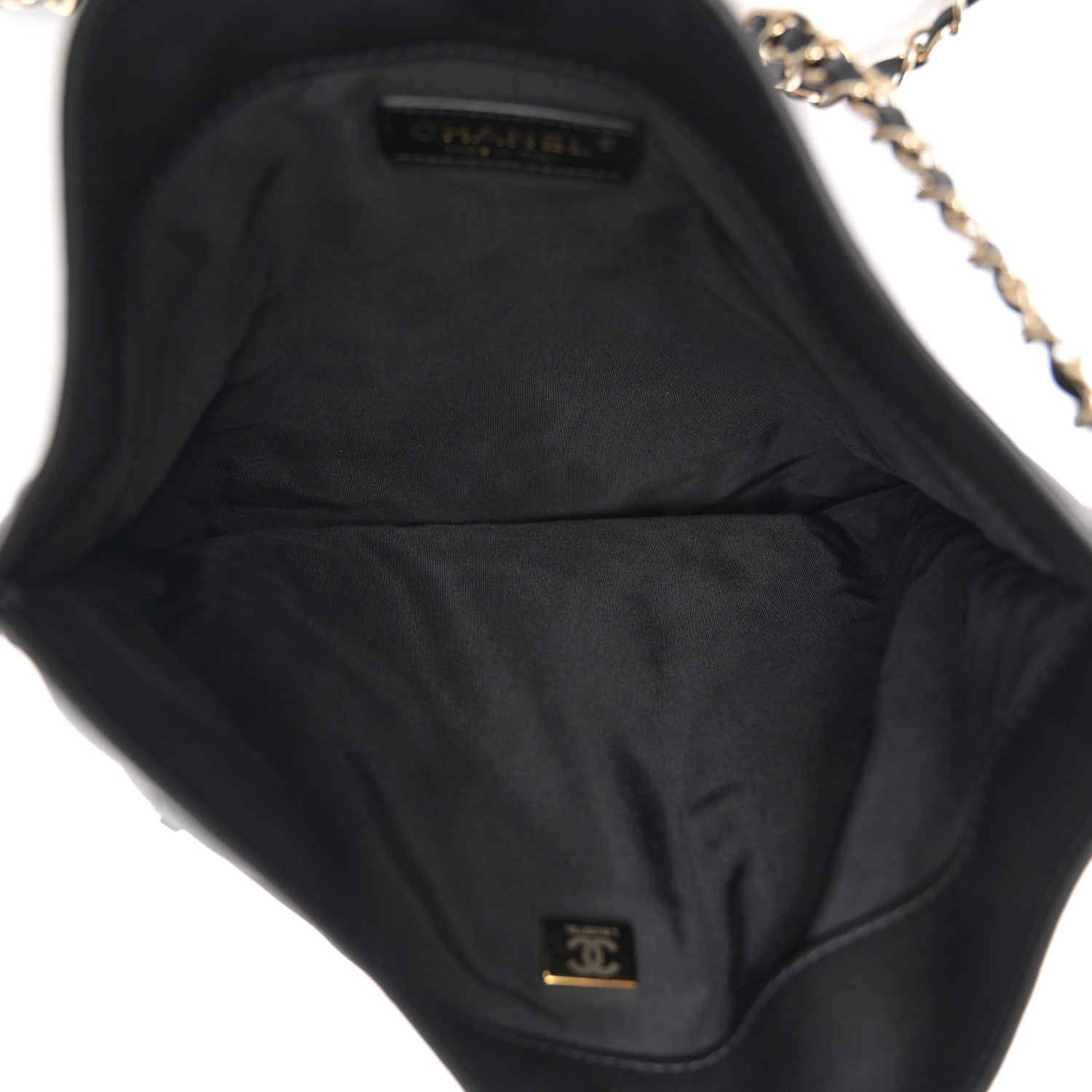 Chanel Calfskin Quilted Chain Flat Tote Black 5 of 10