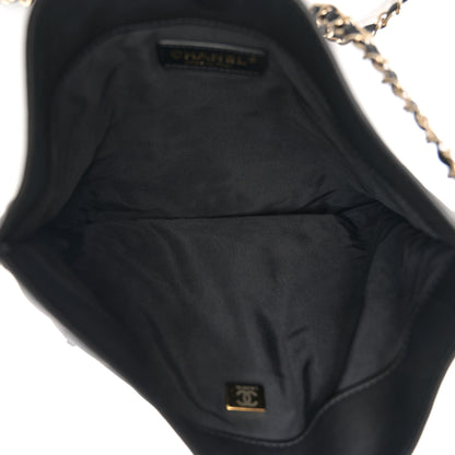 Chanel Calfskin Quilted Chain Flat Tote Black 5 of 10