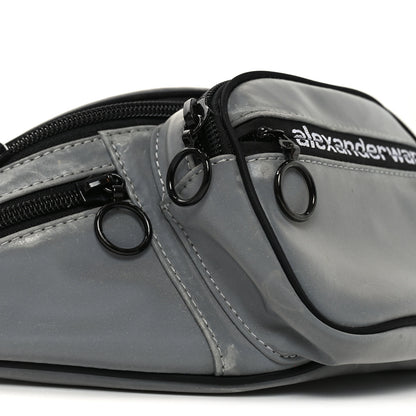 Alexander Wang Nylon Logo Printed Attica Belt Bag Reflective Silver 7 of 8