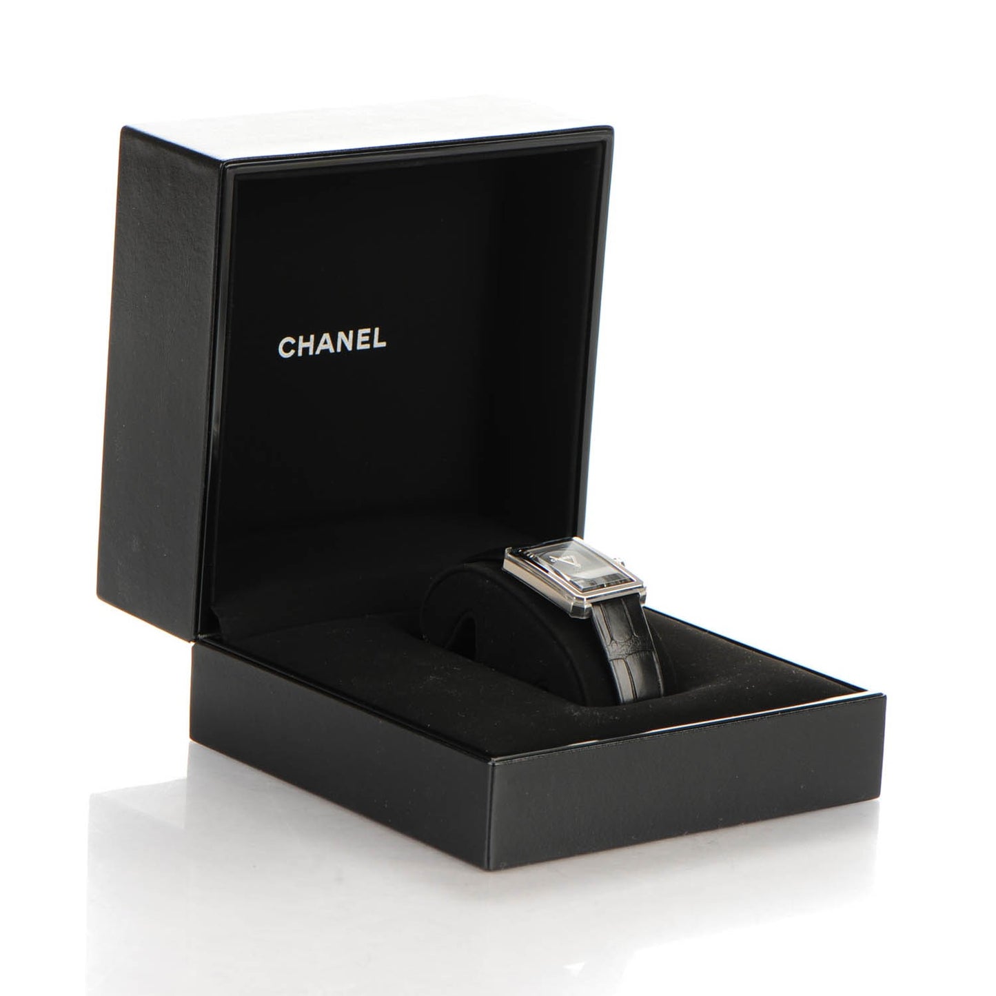 Stainless Steel Alligator 26mm Boy-Friend Quartz Watch Black