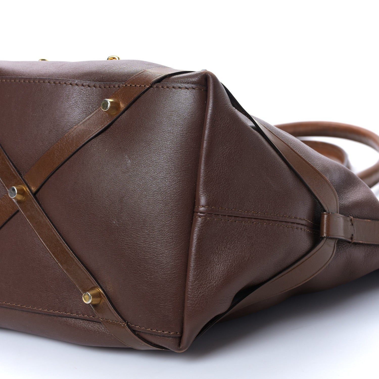 Burberry Calfskin House Check Small Salisbury Tote Brown 9 of 9
