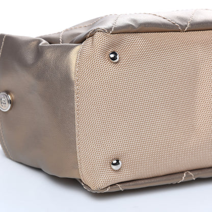 Chanel Coated Canvas Paris Biarritz Hobo Gold 8 of 10
