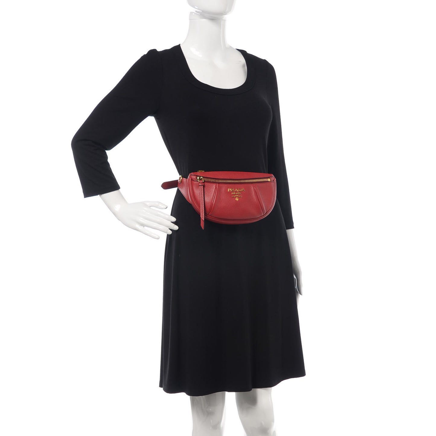 Vitello Daino Small Belt Bag Rosso
