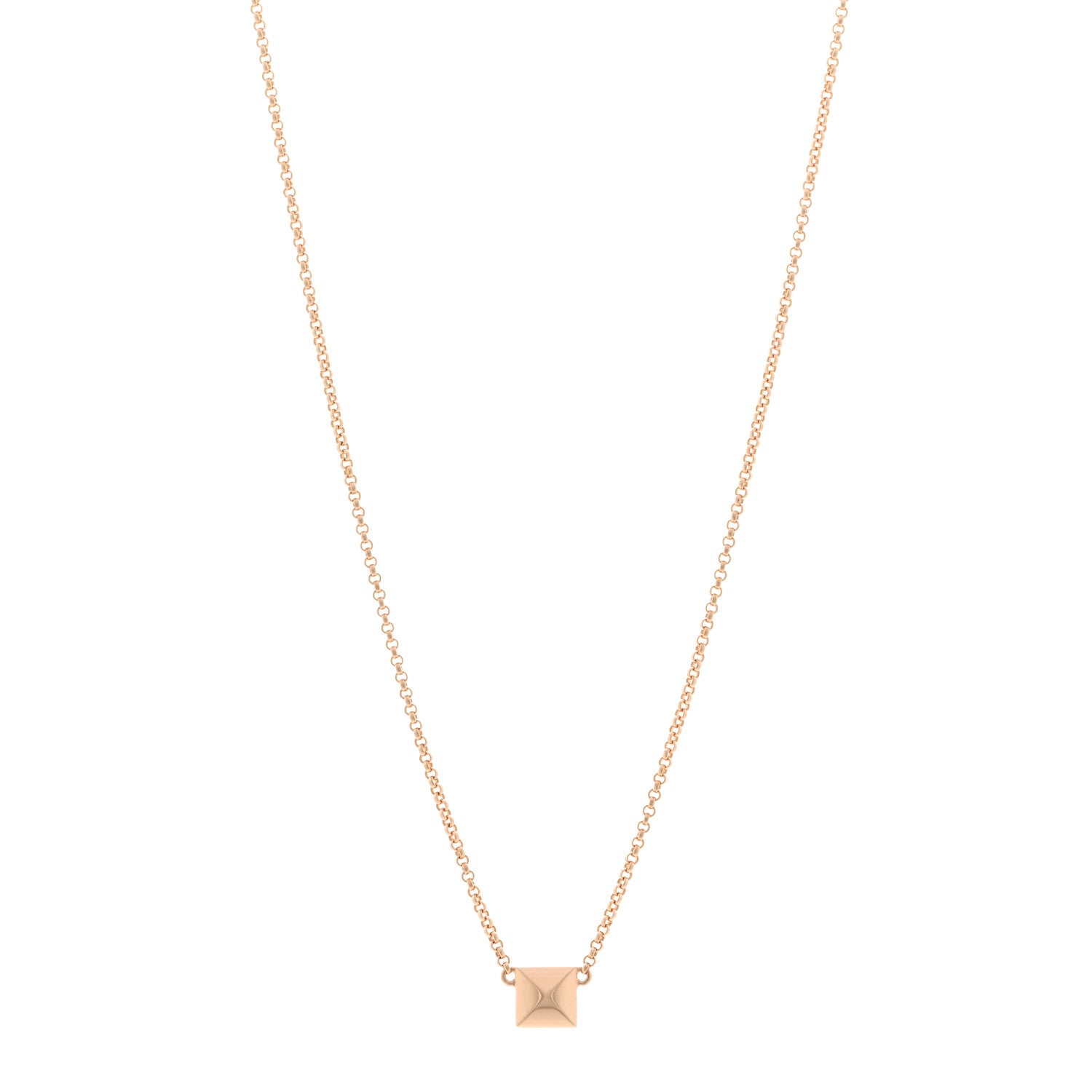 Hermes 18K Rose Gold Clou d'H Pendant Necklace 1 of 5