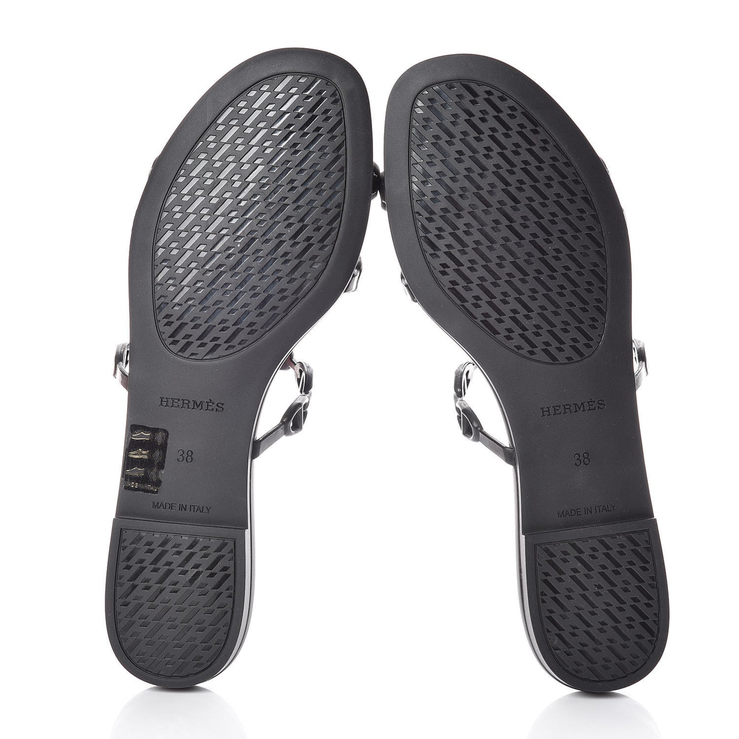 Rubber Chaine d'Ancre Rivage Sandals 38 Black