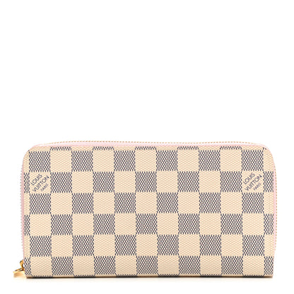 Louis Vuitton Damier Azur Zippy Wallet Rose Ballerine 1 of 9