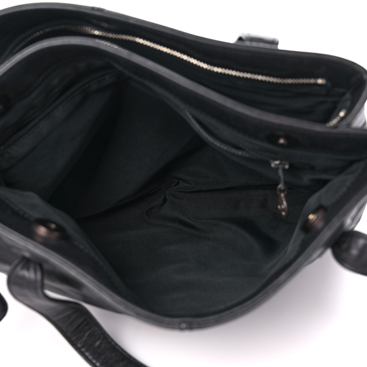 Calfskin CC Shoulder Bag Black