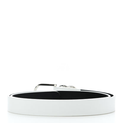 Chanel Calfskin Crystal CC Buckle Belt 80 32 White 2 of 6