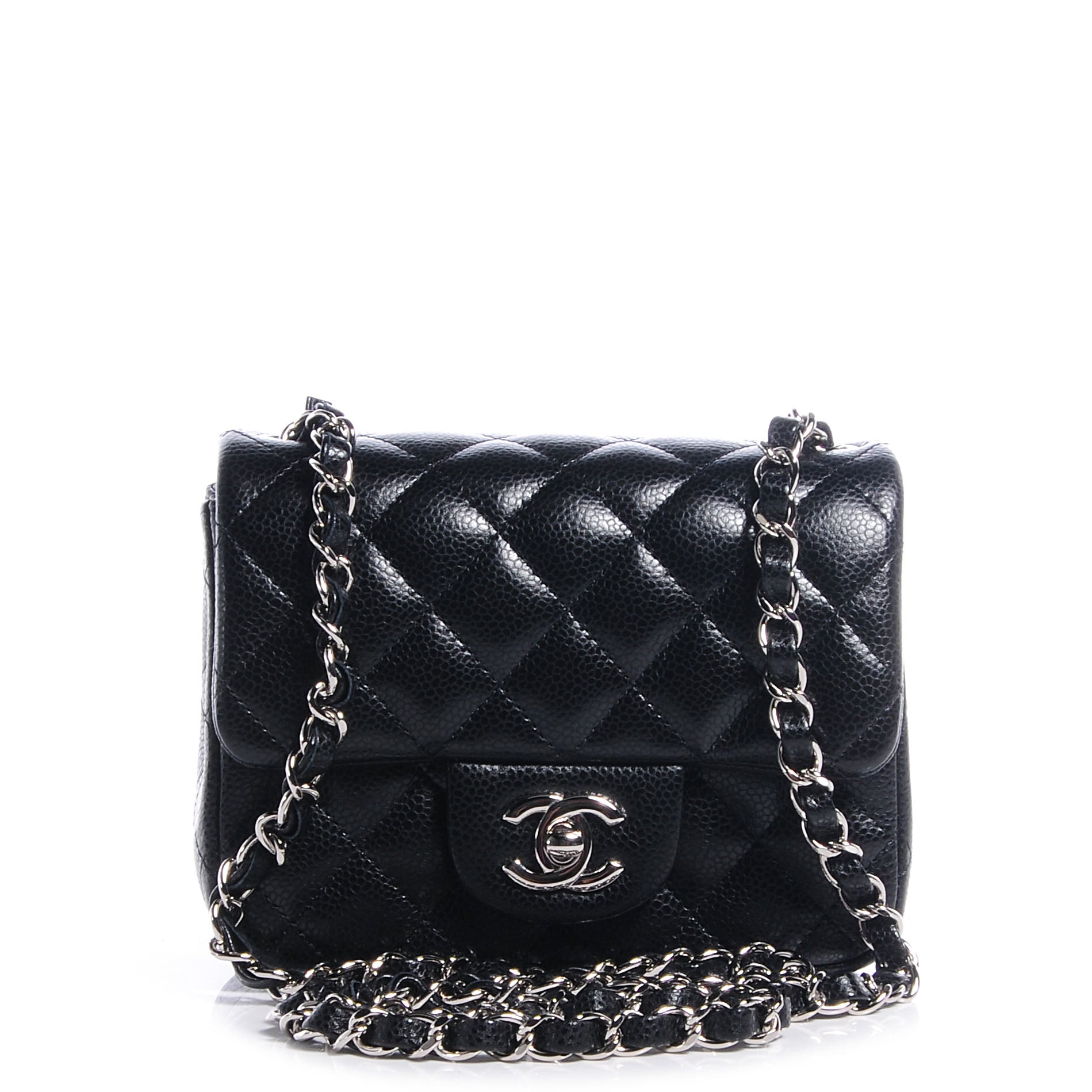 Chanel Caviar Quilted Mini Square Flap Bag Black 1 of 9