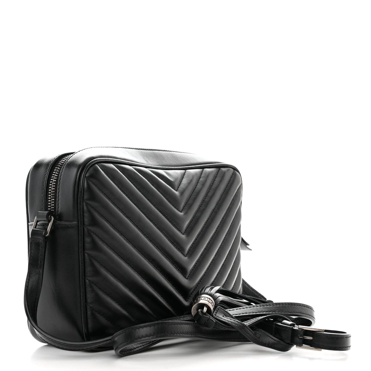 Calfskin Matelasse Monogram Lou Camera Bag Black