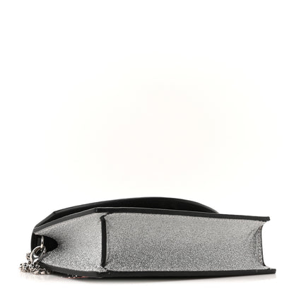 Christian Louboutin Glitter Calfskin Loubi54 Crossbody Clutch Silver 4 of 9