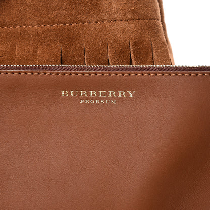 Burberry Prorsum Suede Fringe Bucket Bag Cognac 8 of 10